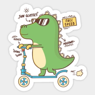 SCOOTER DINO Sticker